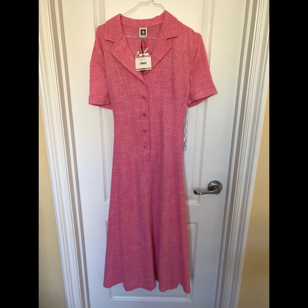 Pink Button-down Anne Klein Dress NWT